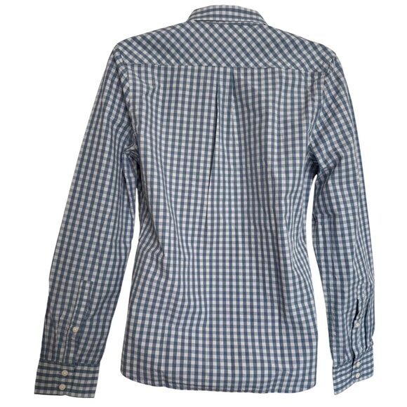 Untuckit Crispo Gingham Size 2 Button Up Cotton Shirt NWT Check Blue White - Picture 7 of 10
